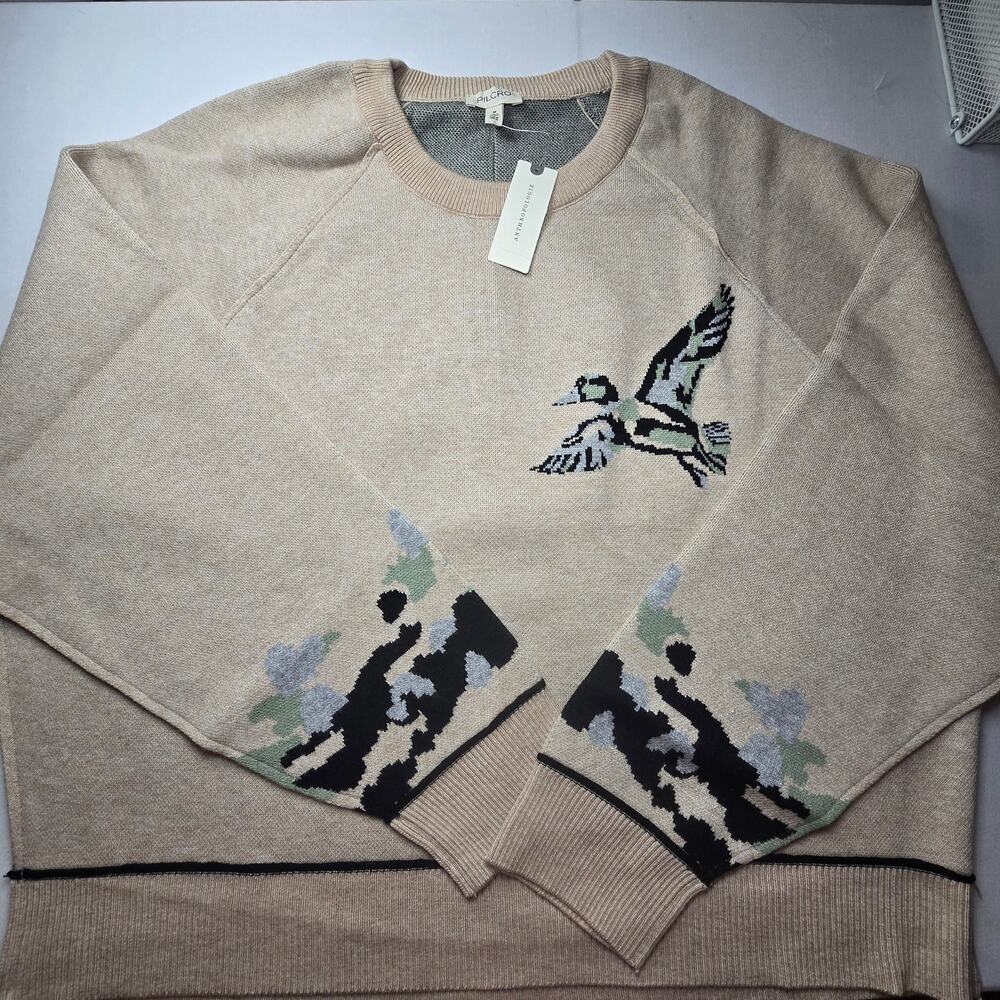 NWT Pilcro by Anthropologie The Oaklyn Cozy Knit Crew-Neck Duck Sweater. Size S - Picture 6 of 12